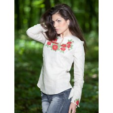 Embroidered blouse "Beautiful Roses" white